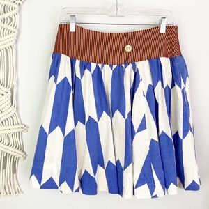 FEI by ANTHROPOLOGIE Blue and White Skirt